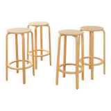 1970s bar stools, birch plywood