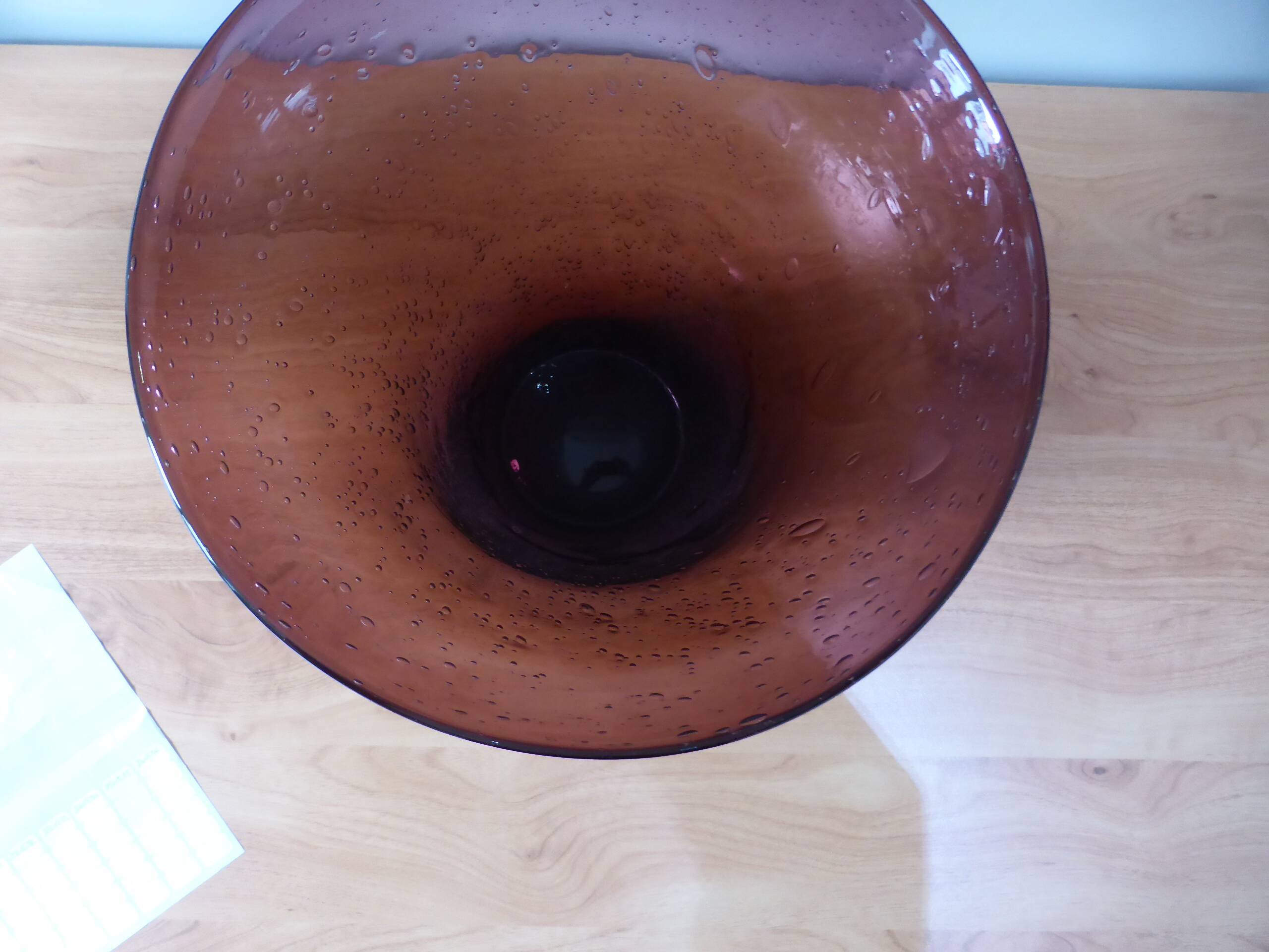 Vintage Biot blown glass vase 240531