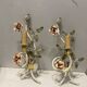 Ensemble de 2 appliques de fleurs italiennes tole