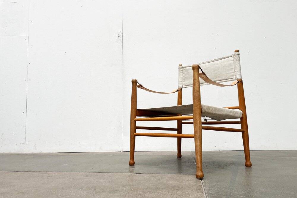 Mid-century modern Danish safari chair by Farstrup, 1960s.