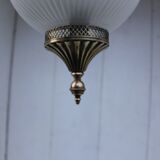 Italian brass and opaline hanging