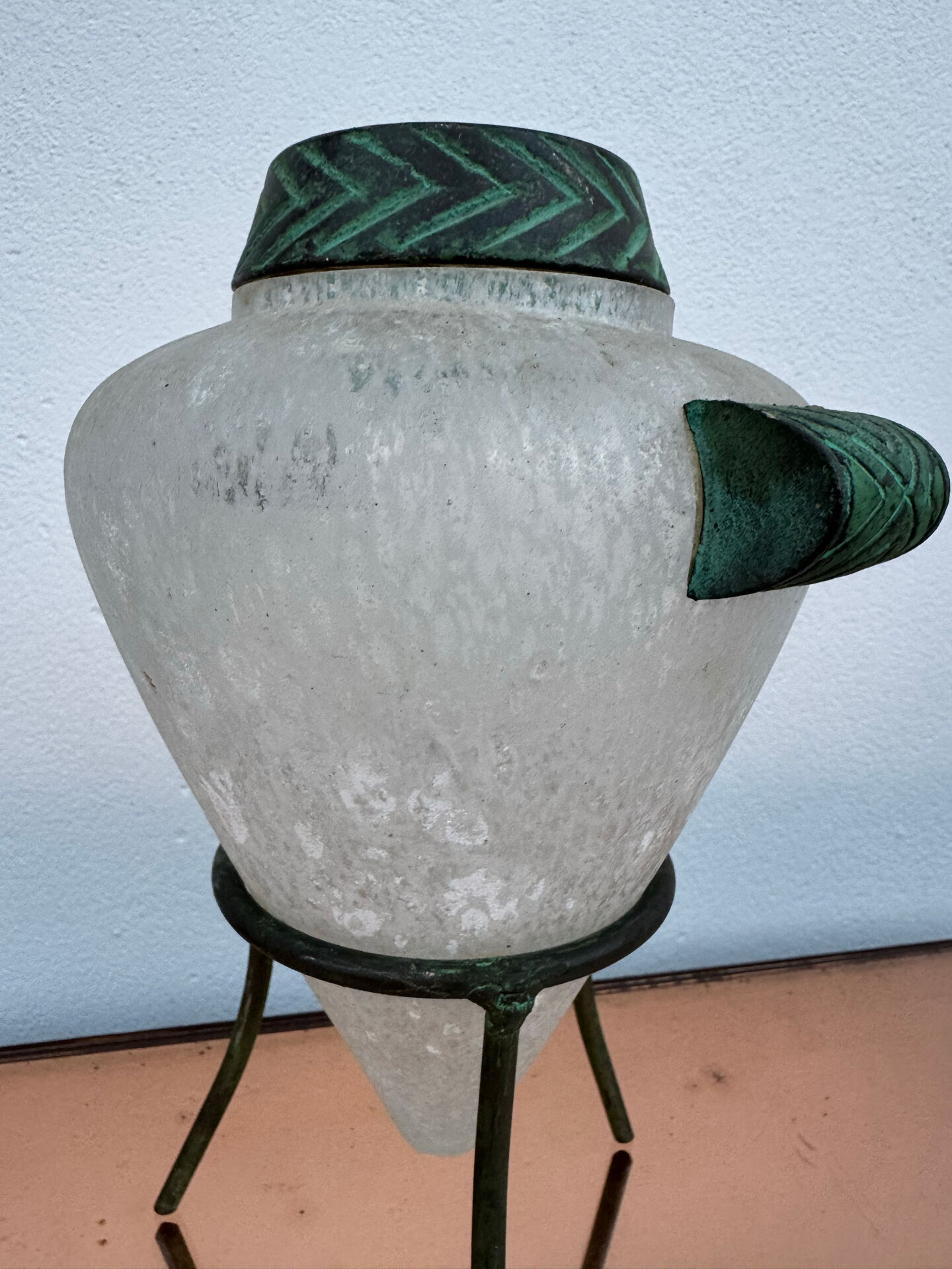 Vase verre Murano Scavo années 80