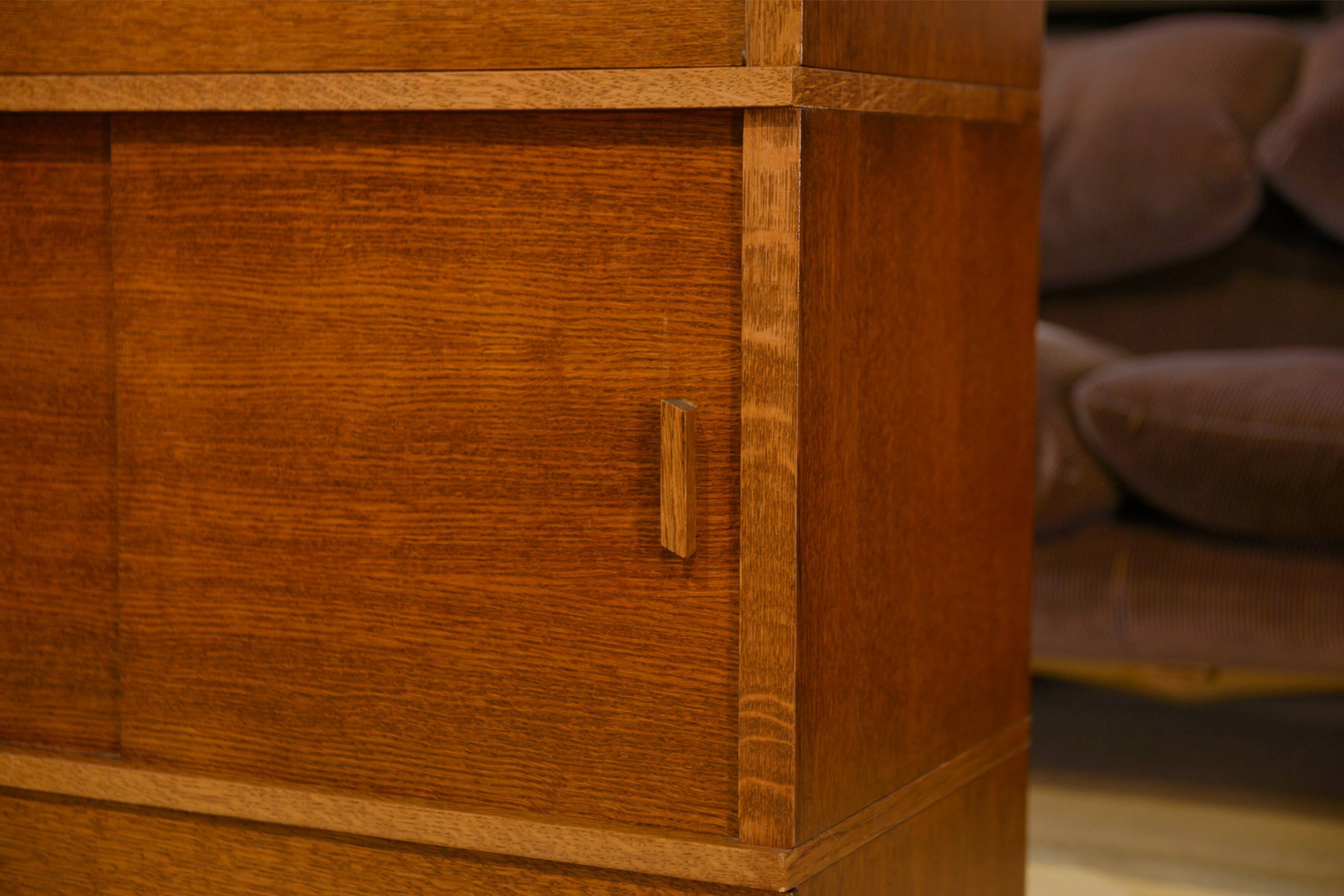 Armoire secrétaire en chêne 1980’s