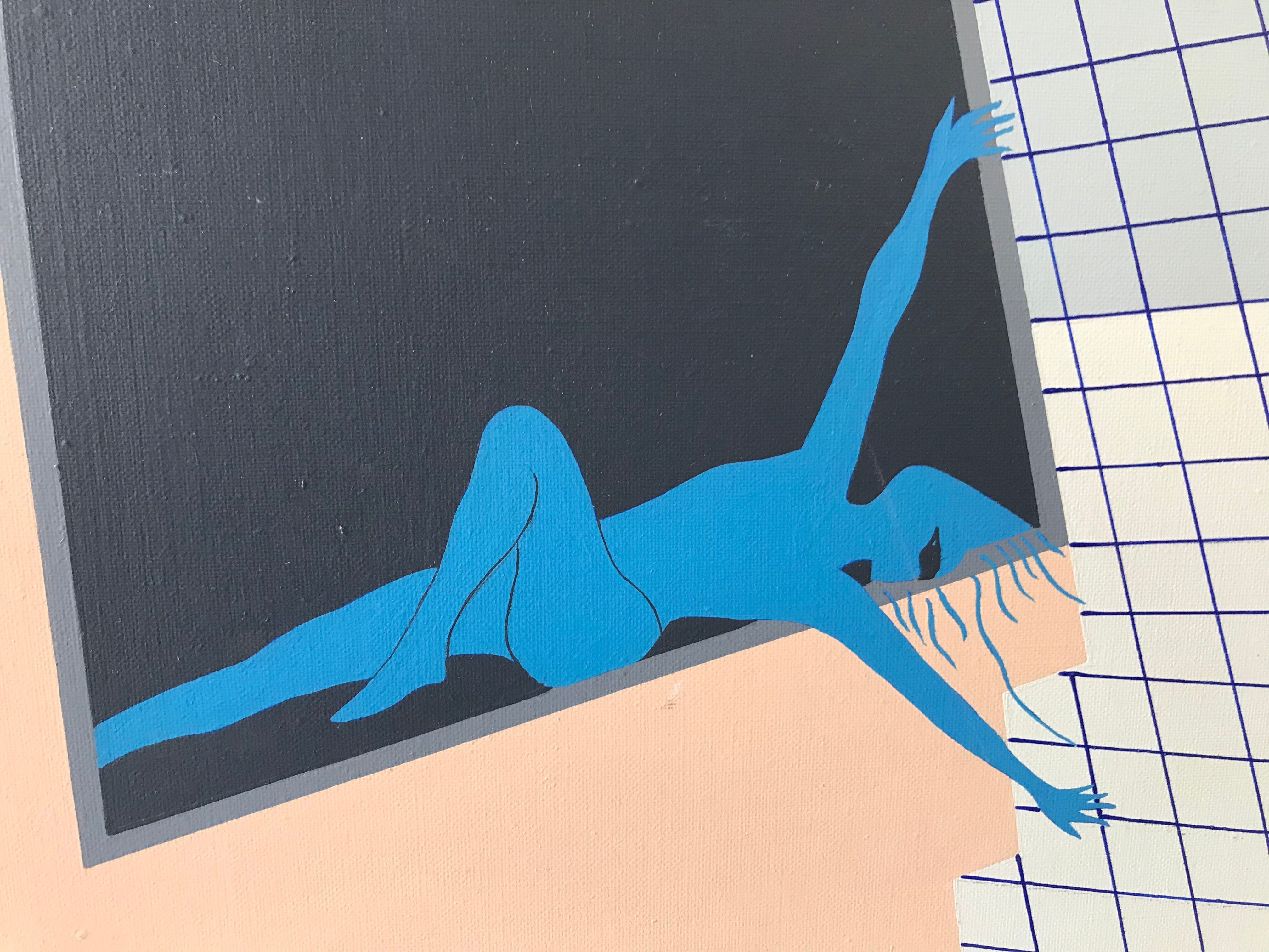 Gratte ciel acrylique sur toile
