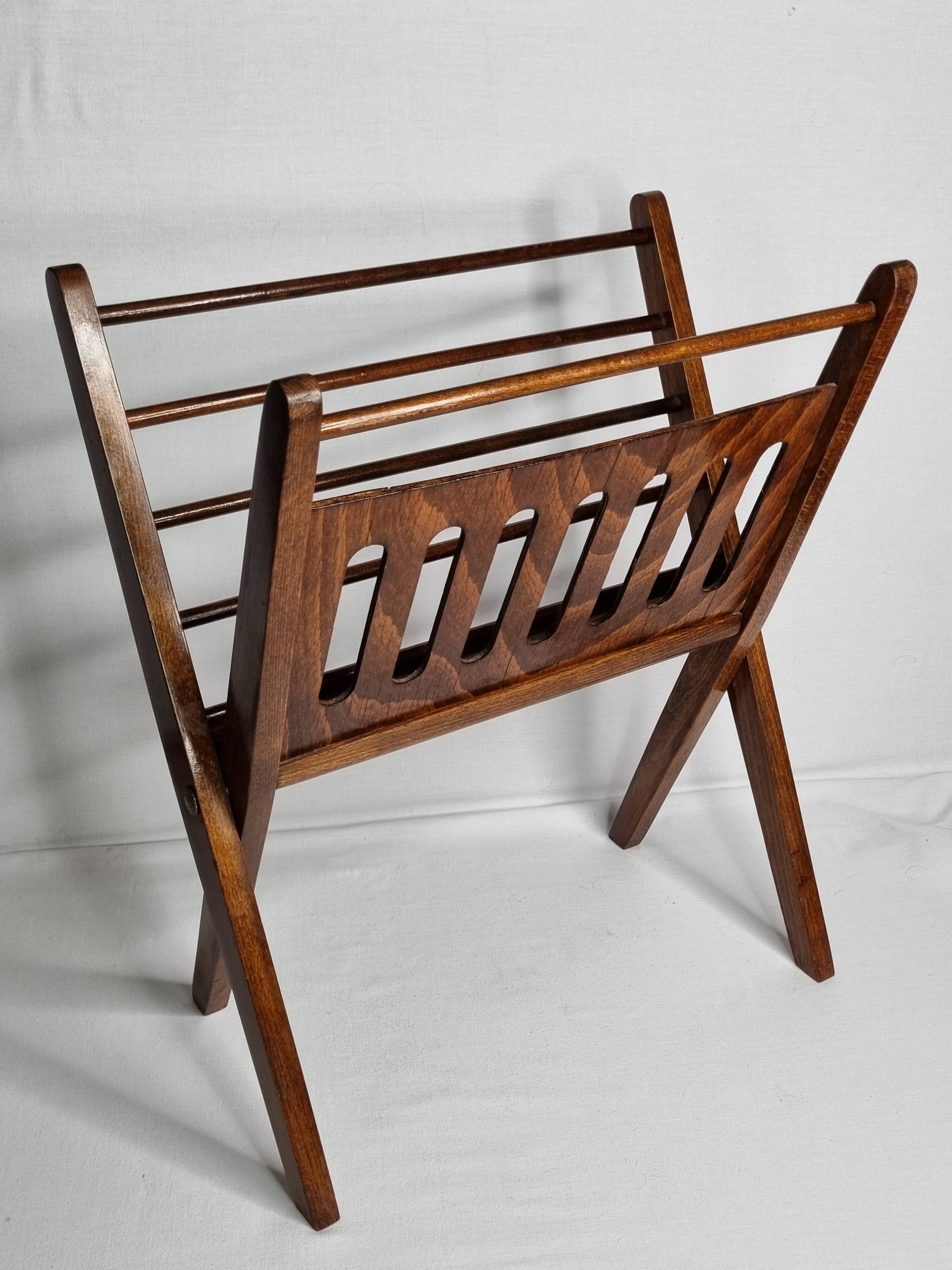 Cees Braakman folding magazine rack small model, 1960s Scandinavian design.