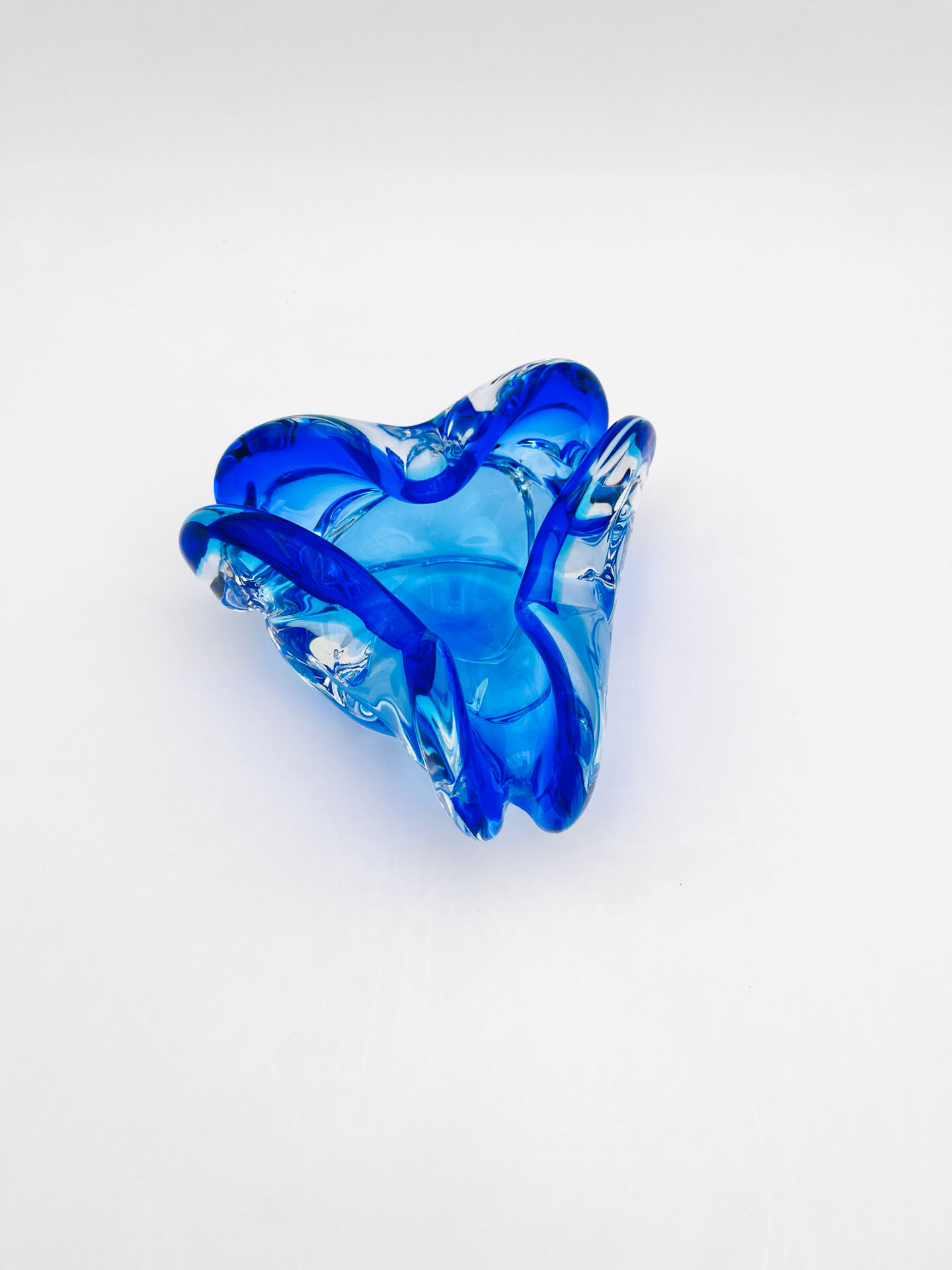 Pocket Bowl Josef Hospodka Sommerso Blue Cobalt Lagoon Vintage 60s 70s A