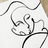 "Figure divine" - Fait main à l'acrylique noir en édition limitée par Atelier Agapé
