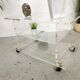 Desserte meuble télé vintage David Lange plexiglas