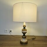 Large baroque lamp in polychrome wood, 1960s