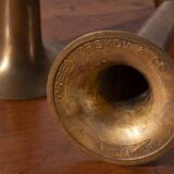 2x Hans Bølling Brass Candlesticks for Torben Ørskov, Denmark 1950s
