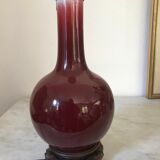 Vintage enamelled porcelain lamp