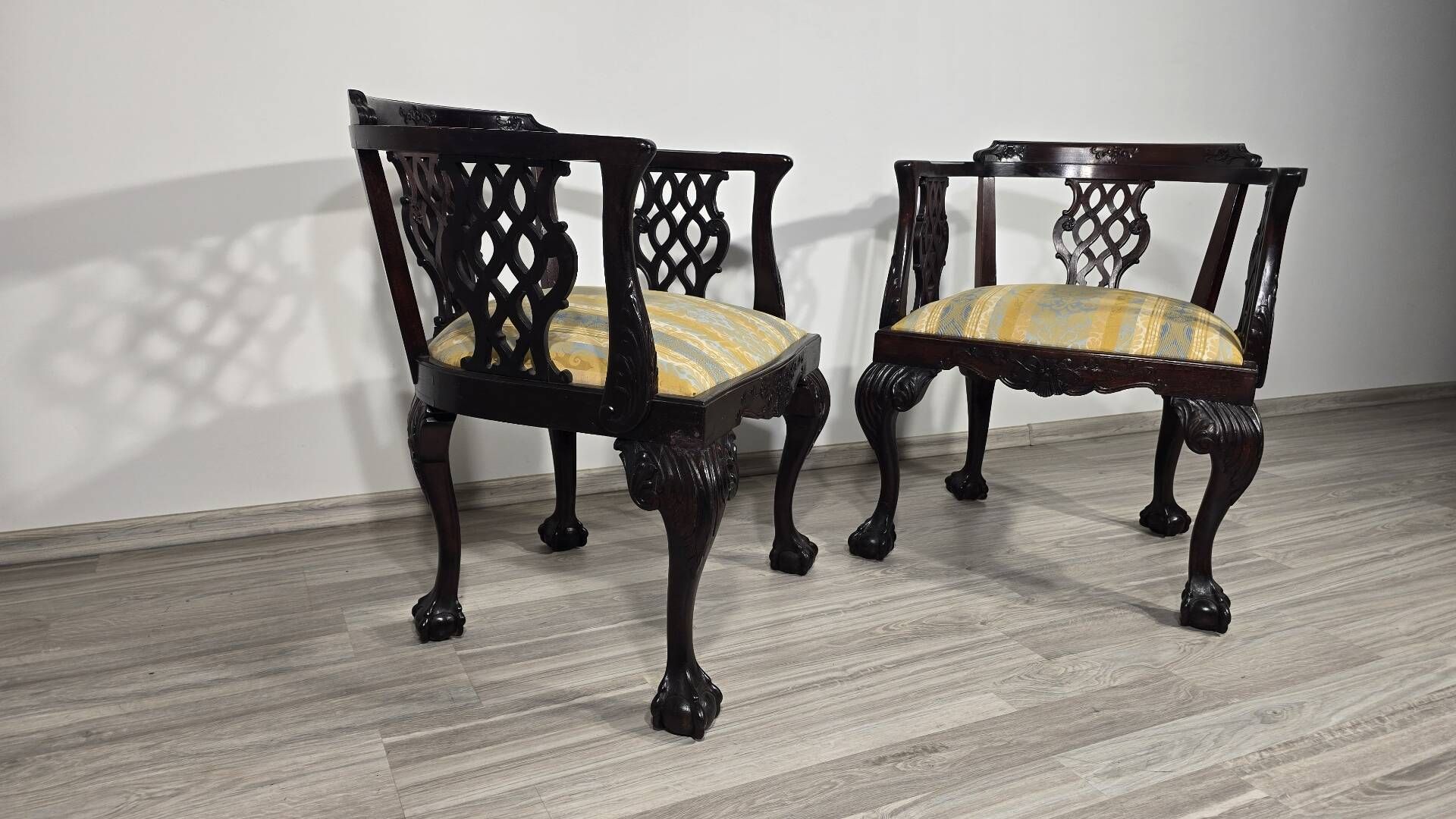 Chippendale style chairs