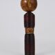 Decorative Kokeshi doll sculpture from northern Japan, hand-painted, signed.