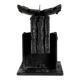 Vintage brutalist heavy wrought iron candle holder sculpture