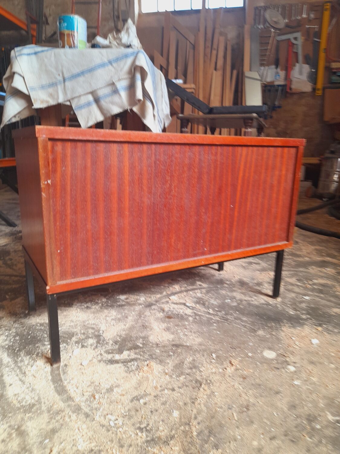 Enfilade vintage bois exotique