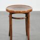 Antique bentwood stool from early 1900s with a seat with beautiful details