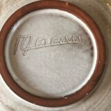 Hollow stoneware plates signed Roland Moreau Tourettes sur Loup