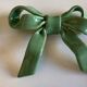 Set of 6 ribbon knife holders in green glazed earthenware 1980