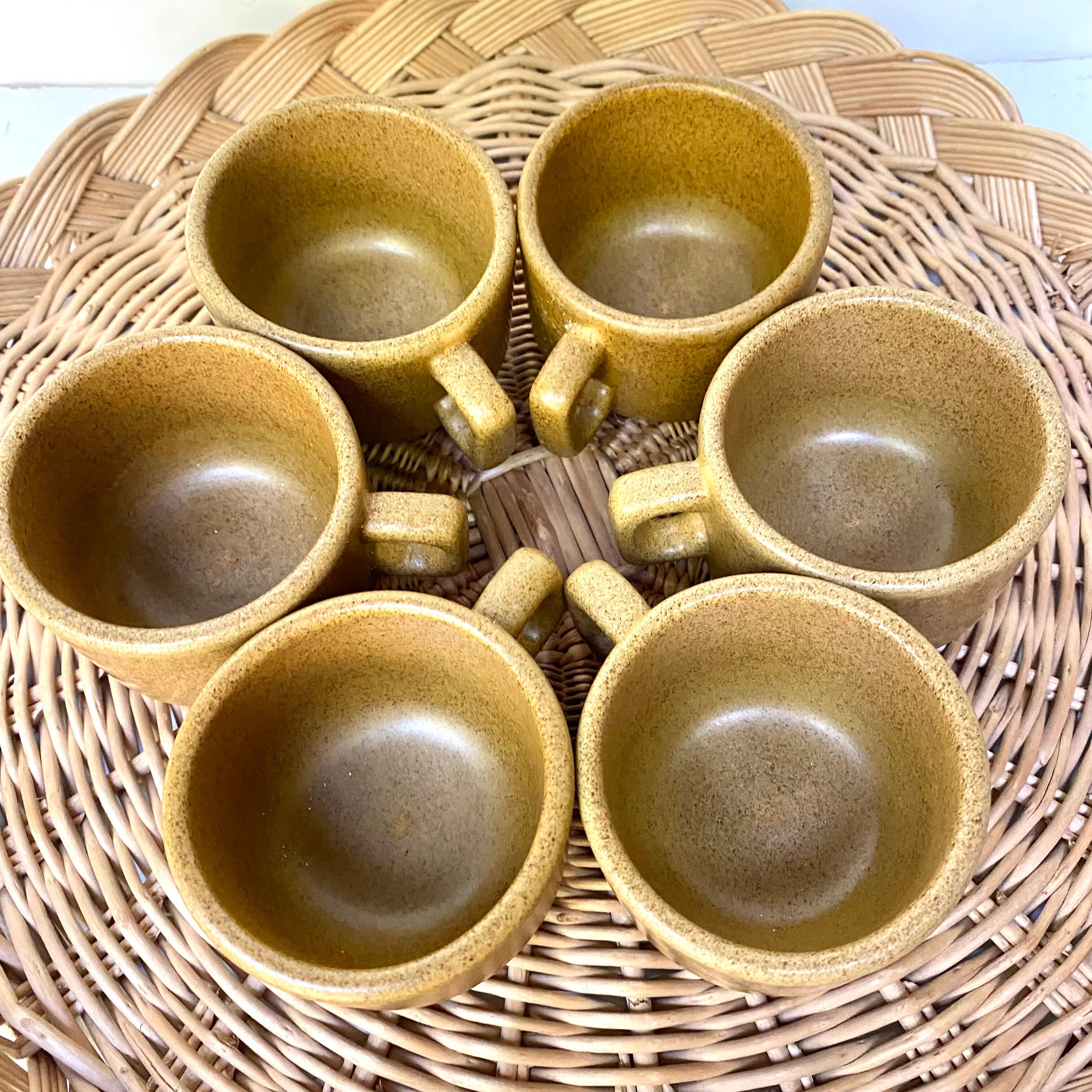 Vintage stoneware coffee cups