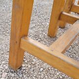 Pair of wooden stools from Gare 1950s