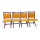 Set of 4 vintage saffron Scandinavian chairs