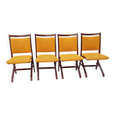 Set of 4 vintage saffron Scandinavian chairs