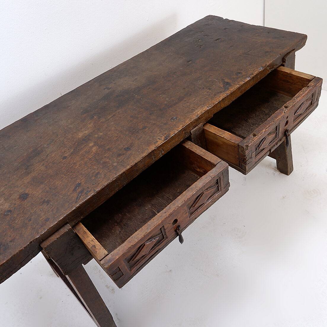 18th century Spanish solid oak console