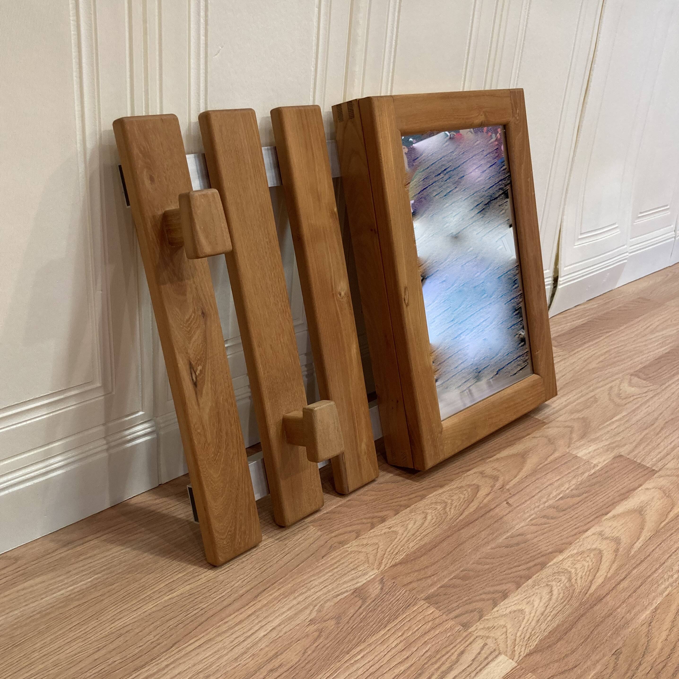 Arrangement / suspended mirror scandinavian design 1960.