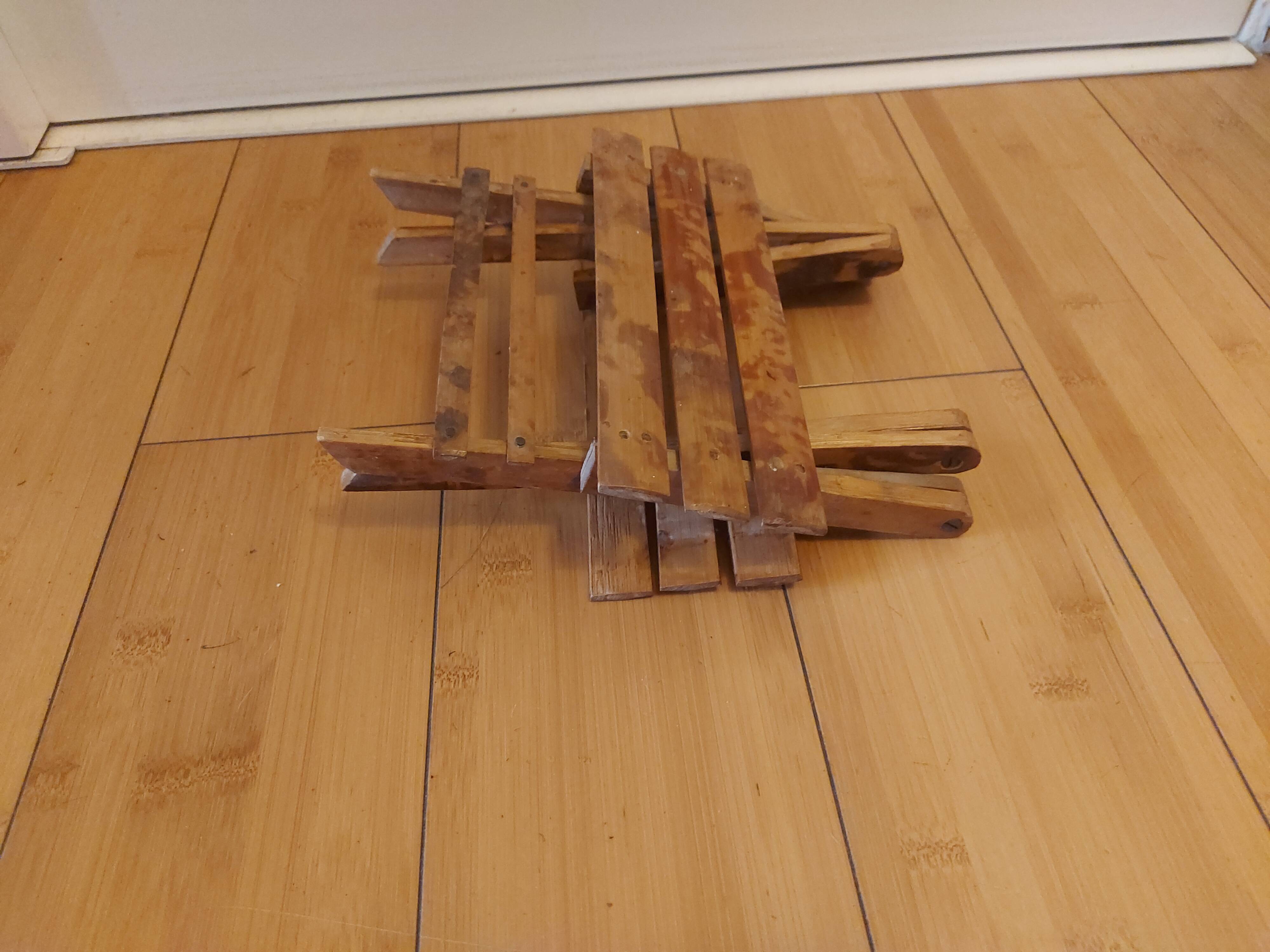 Vintage children's folding stool