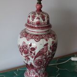 Vintage red holland ceramic lamp