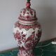 Lampe en céramique vintage rouge holland