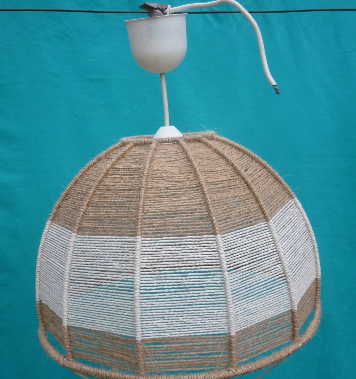 Jute hanging lamp for children's room