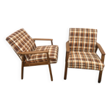 Vintage 60s Scandinavian style teak armchairs