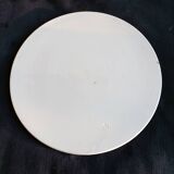 Old painted earthenware coaster decoration boats XXth