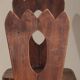 Pair of brutalist chairs in solid elm