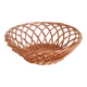 Vintage woven wicker round basket for fruits or bread.