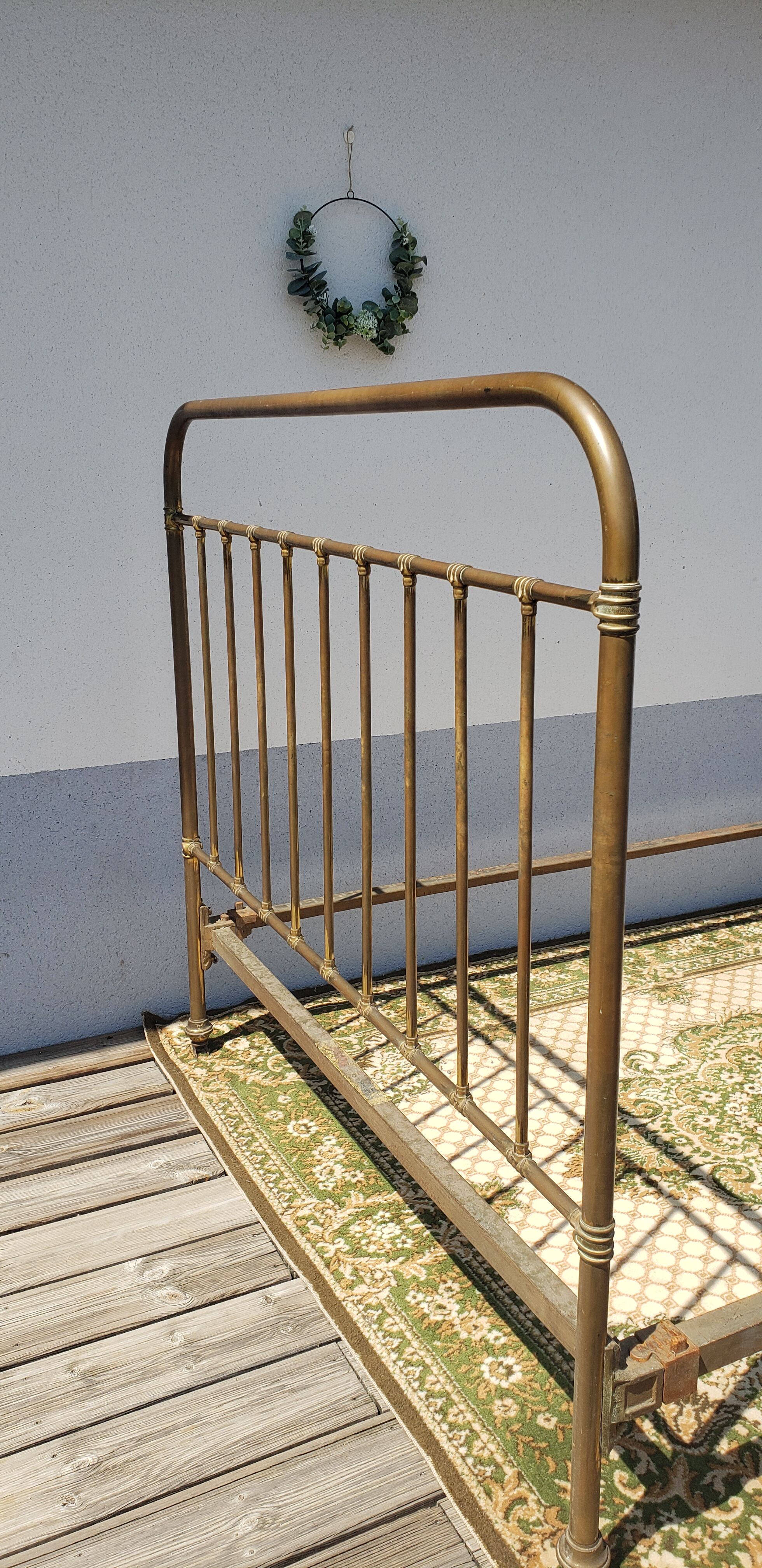 Brass and iron bed