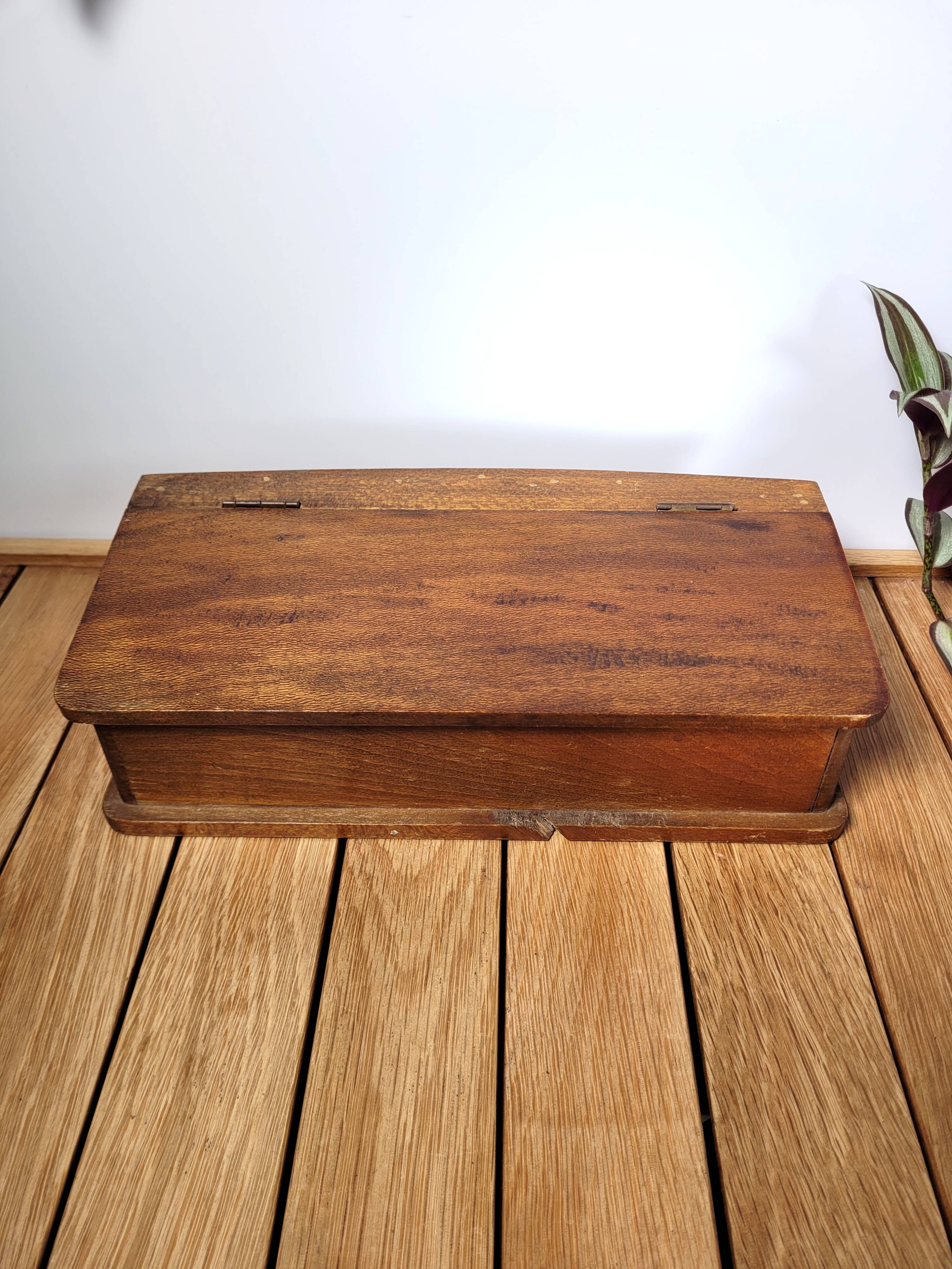 Old wooden box desk