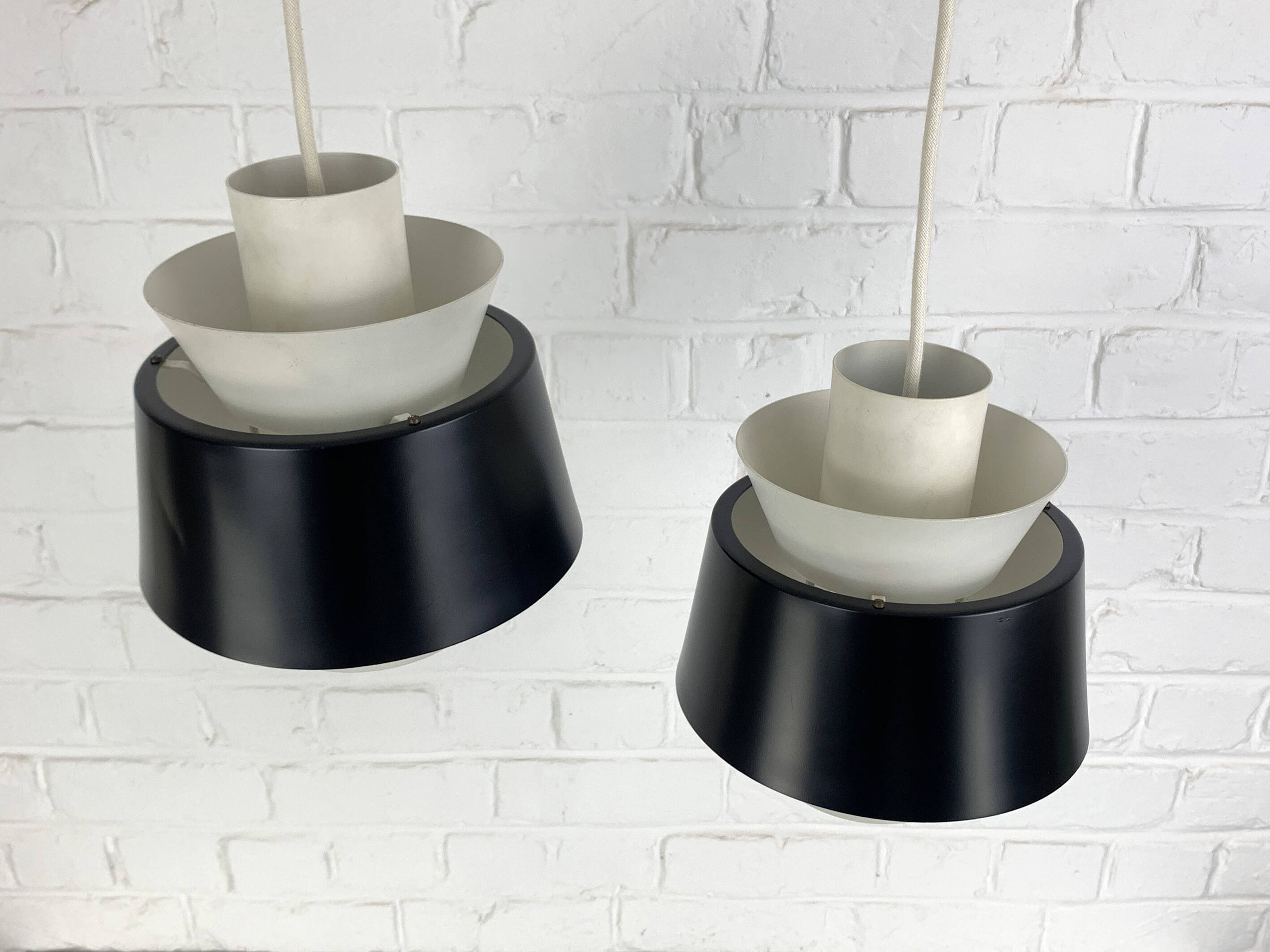 Pair of Tivoli Jørn Utzon pendant lights for Nordisk Solar Denmark, 1950-60s
