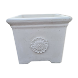 Contemporary reconstituted stone pot for the garden