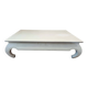Table basse en bois exotique avec son verre securit de protection