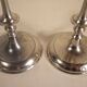 Pair of candlesticks in silver metal
