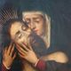 17th-century antique copper painting - Mary with Christ -