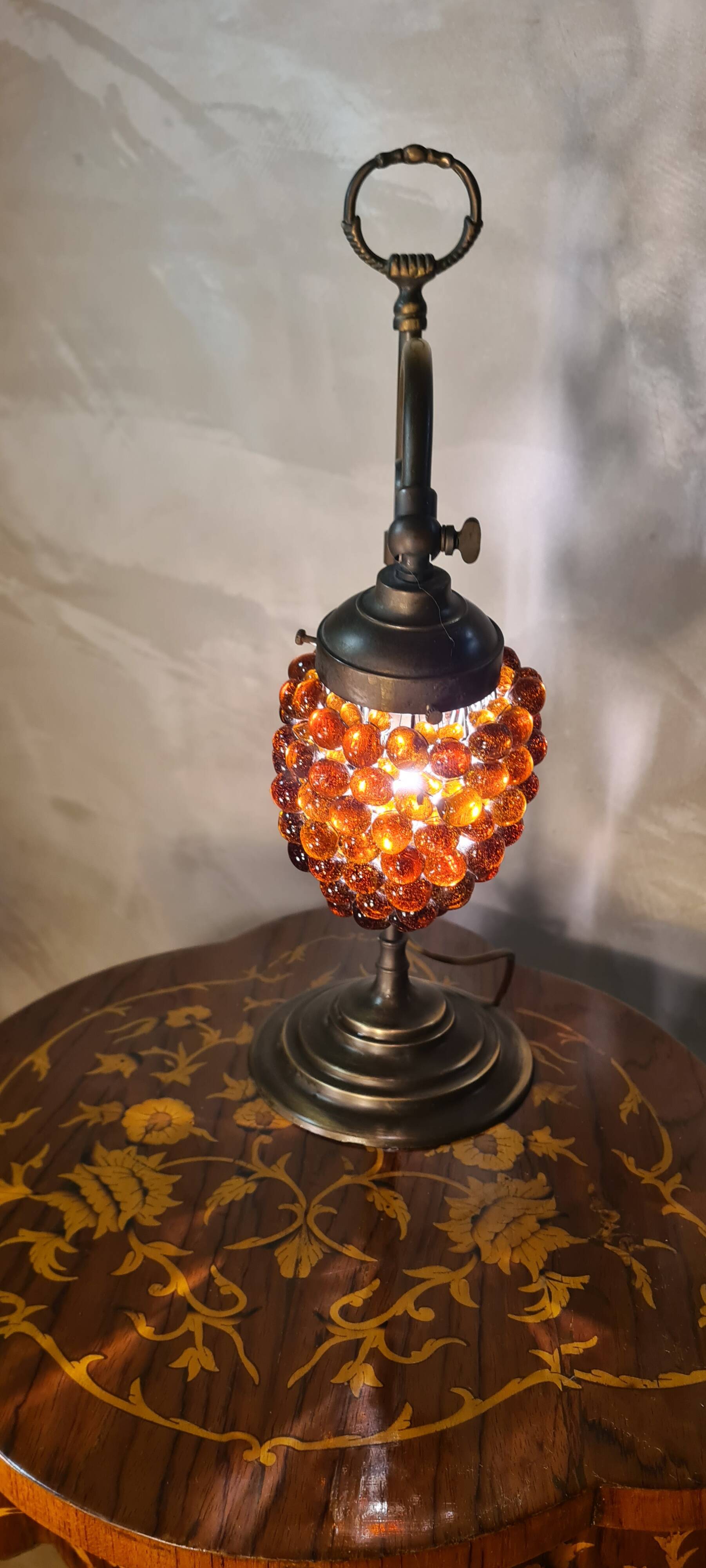 old art nouveau lamp murano glass lampshade 43x26