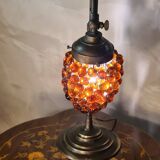 lampe art nouveau ancienne abat jour verre de murano 43x26