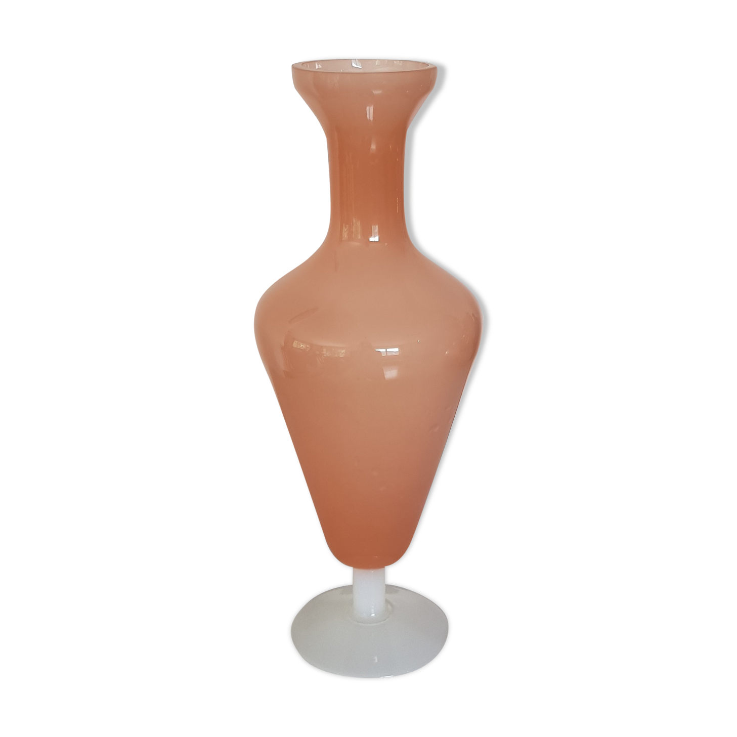Powder pink Portieux opaline vase