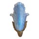 Antique Art Deco wall sconce in opalescent glass, Ezan France