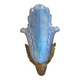 Ancienne applique art déco en verre opalescent Ezan France