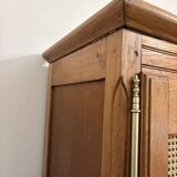 Oak wardrobe with caning