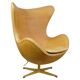Egg chair in leather by Arne Jacobsen for Fritz Hansen Limited anniversary edition